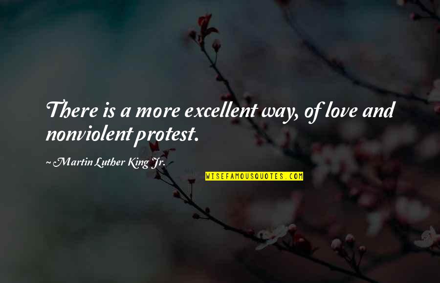 Nonviolent Quotes By Martin Luther King Jr.: There is a more excellent way, of love