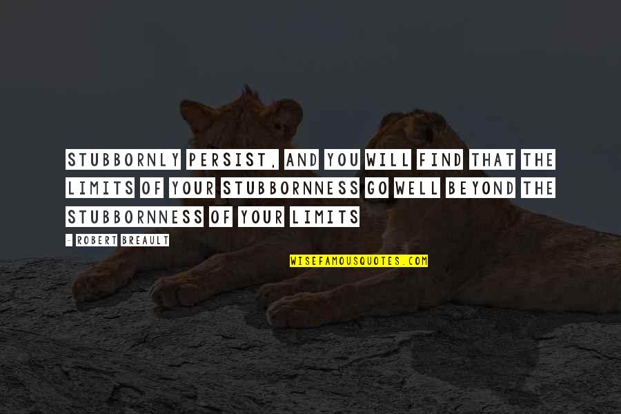 Nonvoters Handed Quotes By Robert Breault: Stubbornly persist, and you will find that the