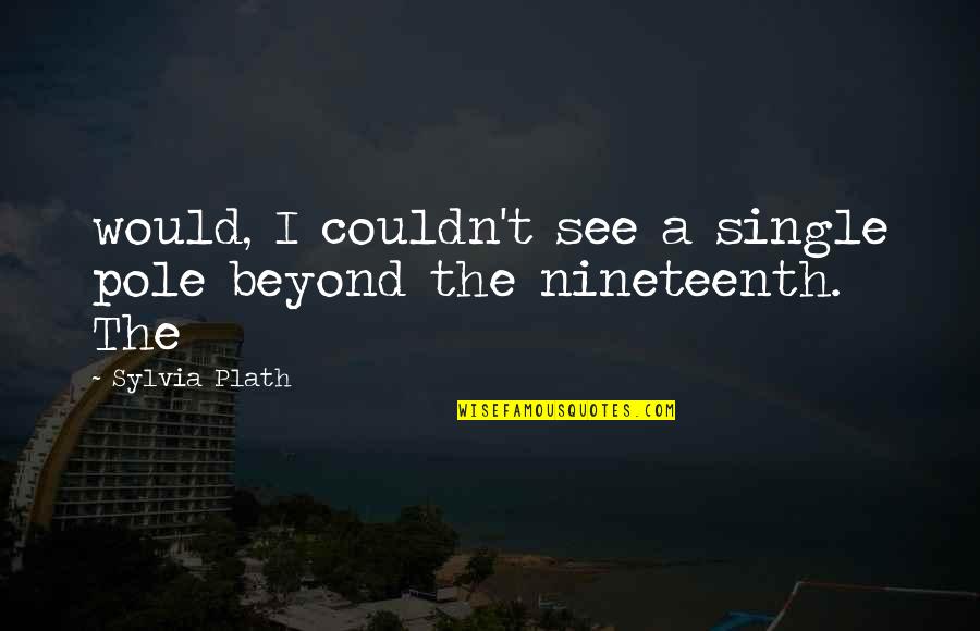 Nope Funny Quotes By Sylvia Plath: would, I couldn't see a single pole beyond