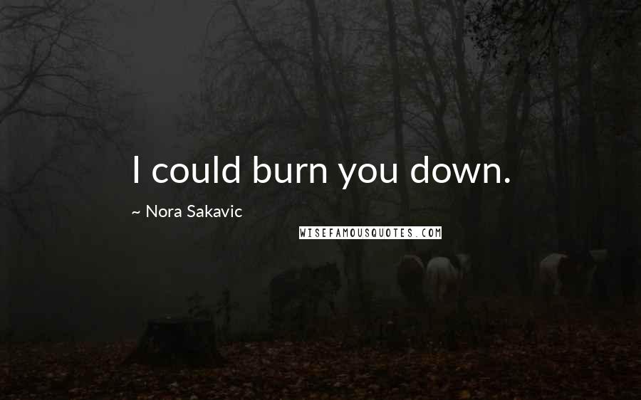 Nora Sakavic quotes: I could burn you down.
