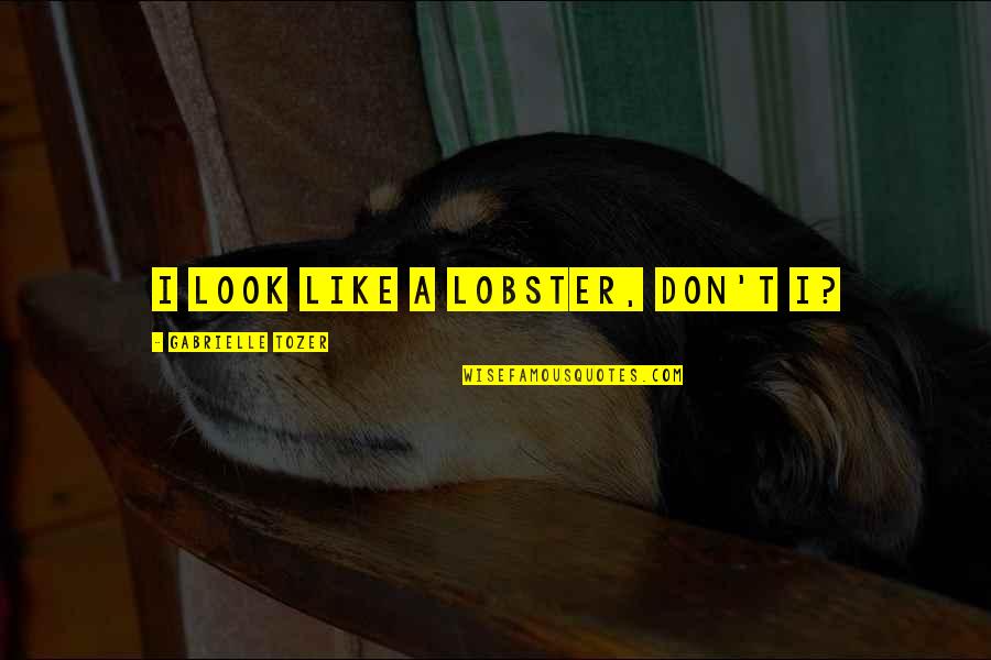 Norfolk Island Quotes By Gabrielle Tozer: I look like a lobster, don't I?