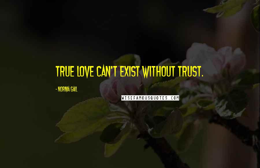 Norma Gail quotes: True love can't exist without trust.