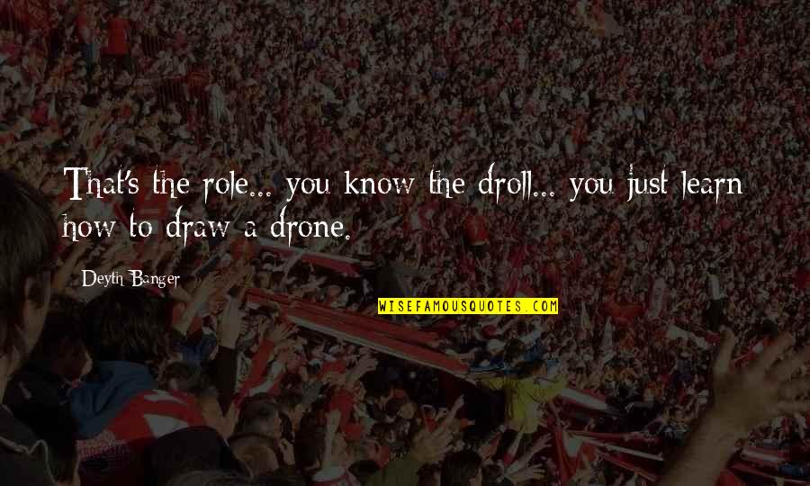 Normalness Leads Quotes By Deyth Banger: That's the role... you know the droll... you