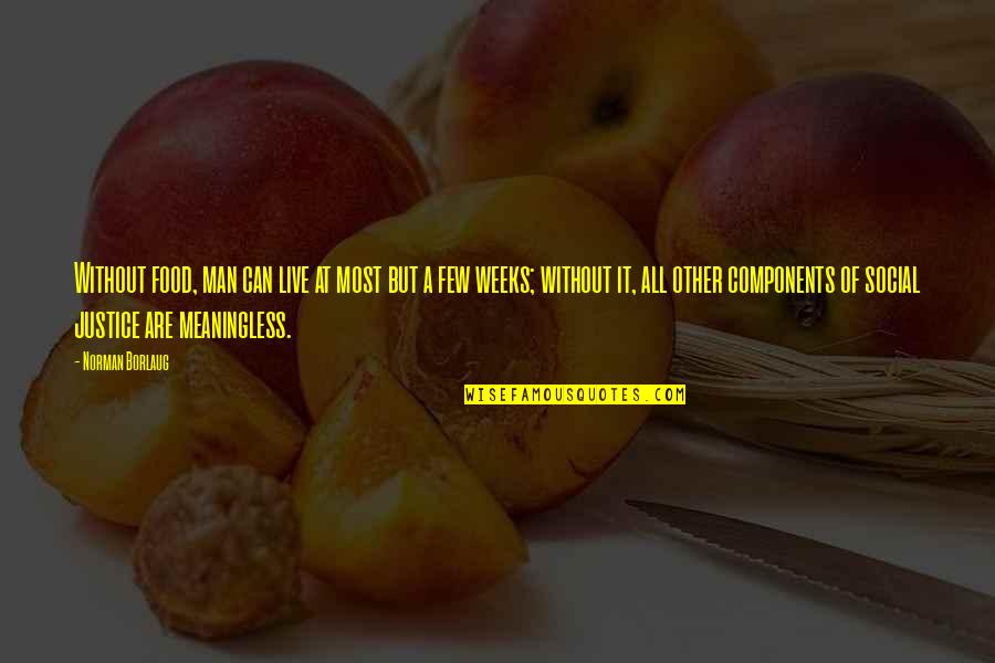 Norman Borlaug Quotes By Norman Borlaug: Without food, man can live at most but Norman Borlaug Quotes By Norman Borlaug: Without food, man can live at most but