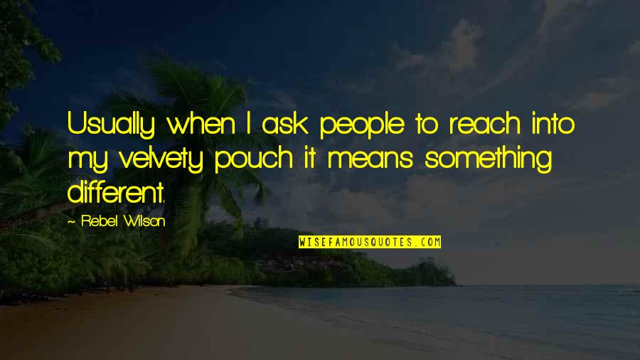 Norman Jewison Quotes By Rebel Wilson: Usually when I ask people to reach into