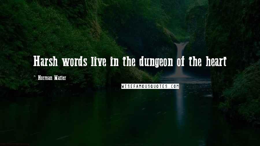 Norman Mailer quotes: Harsh words live in the dungeon of the heart