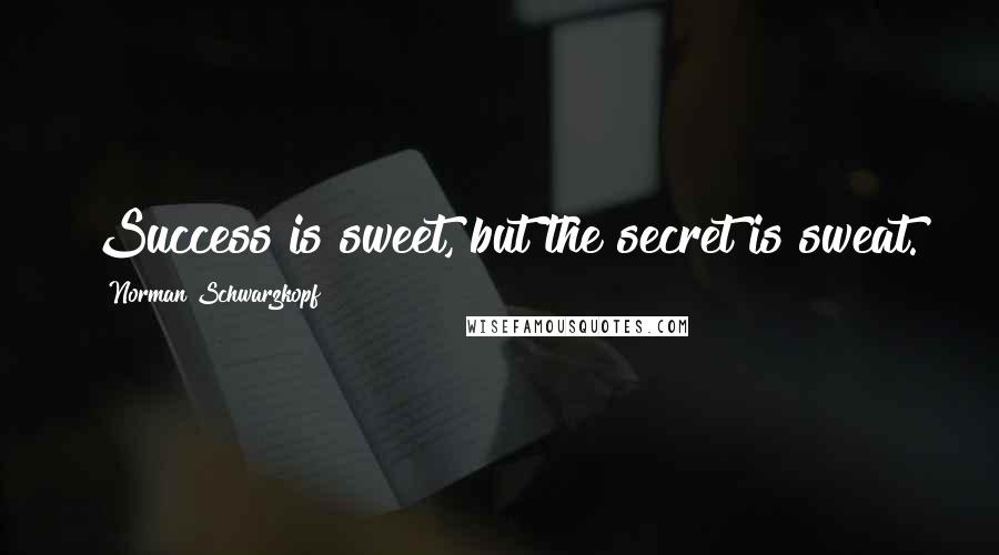 Norman Schwarzkopf quotes: Success is sweet, but the secret is sweat.