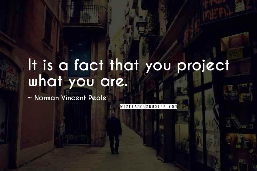 Norman Vincent Peale quotes: It is a fact that you project what you are.