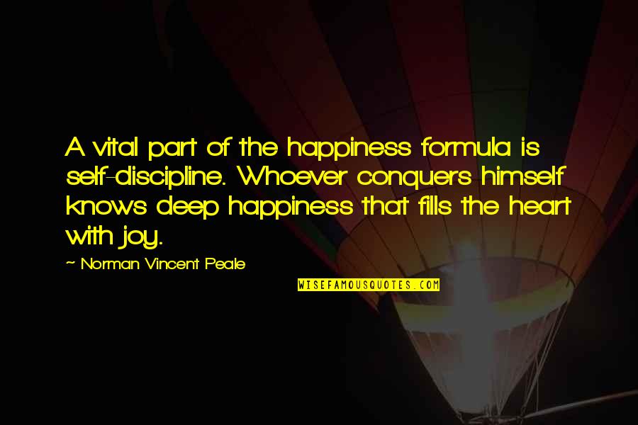 Norman Vincent Quotes By Norman Vincent Peale: A vital part of the happiness formula is