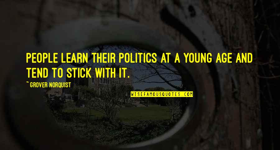 Norquist Quotes By Grover Norquist: People learn their politics at a young age