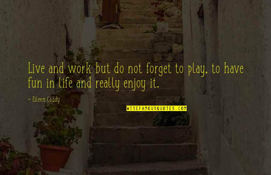 Norrbacka Quotes By Eileen Caddy: Live and work but do not forget to