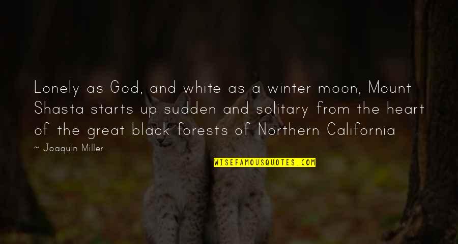 Northern California Quotes By Joaquin Miller: Lonely as God, and white as a winter