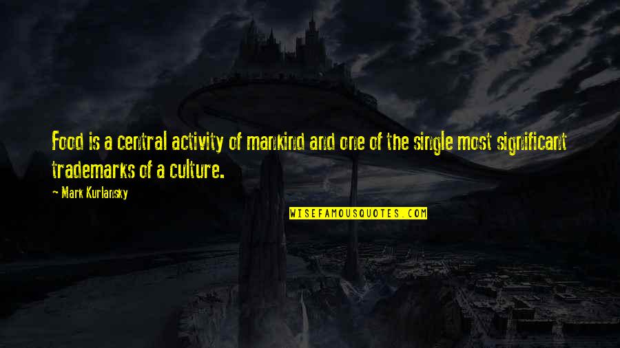 Northrop Grumman Quotes By Mark Kurlansky: Food is a central activity of mankind and Northrop Grumman Quotes By Mark Kurlansky: Food is a central activity of mankind and