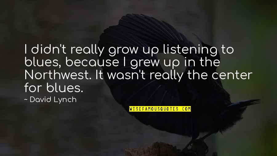 Northwest Best Quotes By David Lynch: I didn't really grow up listening to blues, Northwest Best Quotes By David Lynch: I didn't really grow up listening to blues,