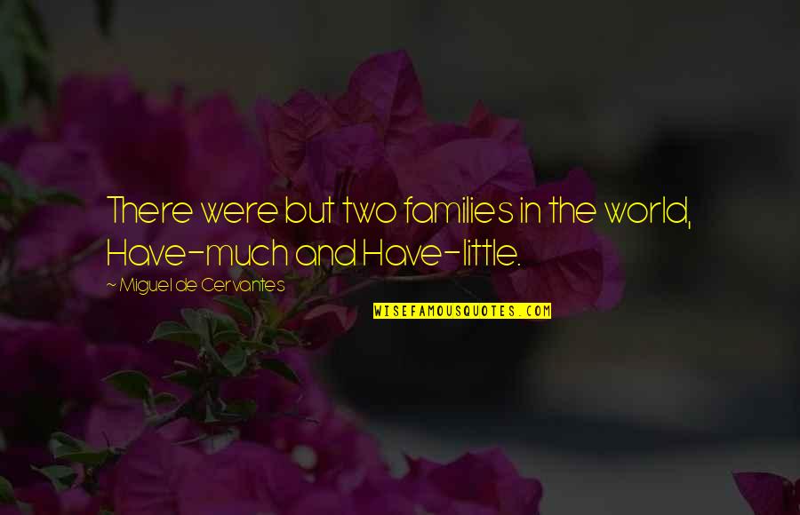 Norv Turner Quotes By Miguel De Cervantes: There were but two families in the world,