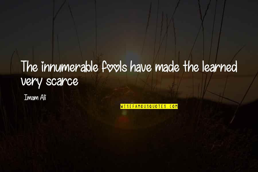 Nose Bleed Quotes By Imam Ali: The innumerable fools have made the learned very