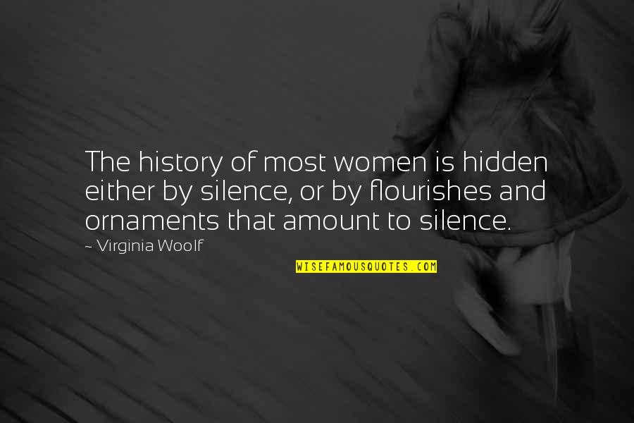 Nose Blocked Quotes By Virginia Woolf: The history of most women is hidden either