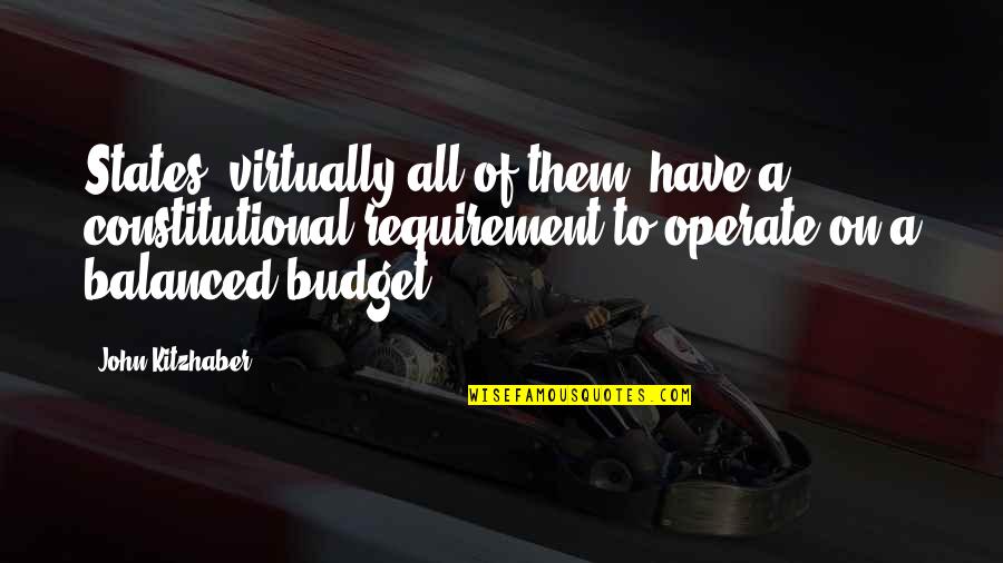 Nosoi 5e Quotes By John Kitzhaber: States, virtually all of them, have a constitutional Nosoi 5e Quotes By John Kitzhaber: States, virtually all of them, have a constitutional