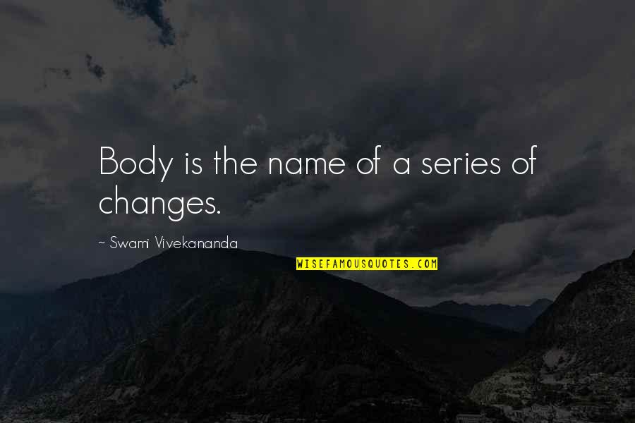 Nossi Online Quotes By Swami Vivekananda: Body is the name of a series of Nossi Online Quotes By Swami Vivekananda: Body is the name of a series of
