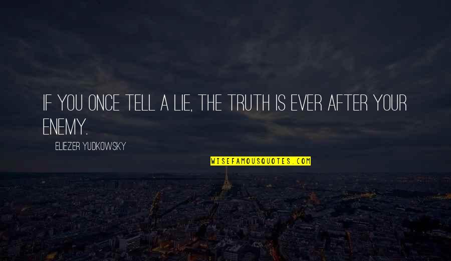 Nostalgia Addiction Quotes By Eliezer Yudkowsky: If you once tell a lie, the truth