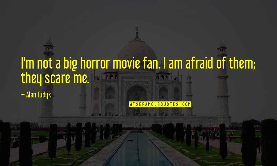 Not A Horror Quotes By Alan Tudyk: I'm not a big horror movie fan. I