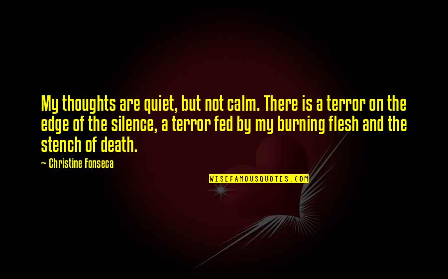 Not A Horror Quotes By Christine Fonseca: My thoughts are quiet, but not calm. There
