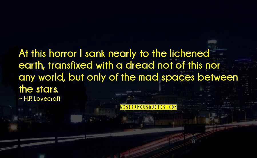 Not A Horror Quotes By H.P. Lovecraft: At this horror I sank nearly to the