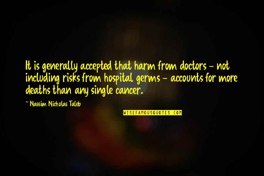 Not Accepted Quotes By Nassim Nicholas Taleb: It is generally accepted that harm from doctors