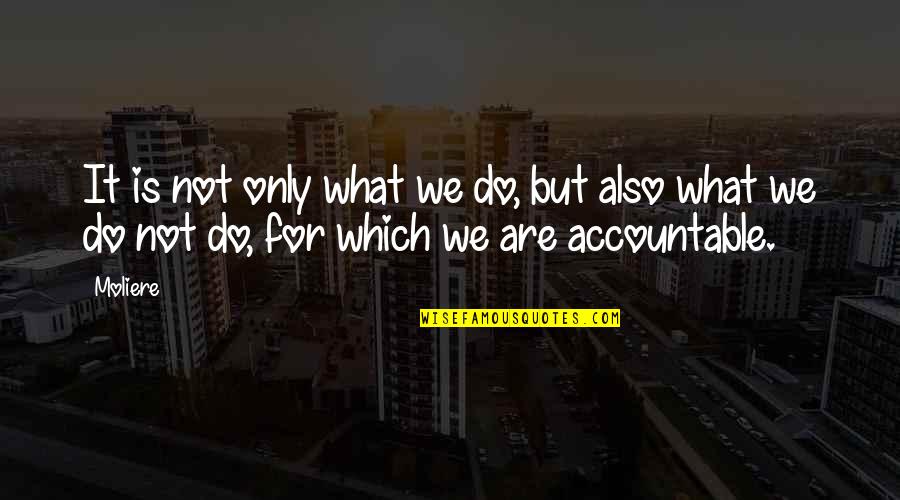 Not Accountable Quotes By Moliere: It is not only what we do, but