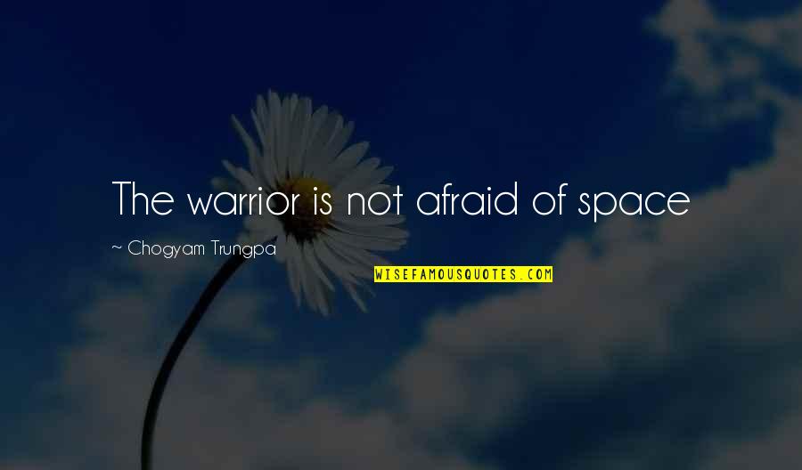 Not Afraid Quotes By Chogyam Trungpa: The warrior is not afraid of space