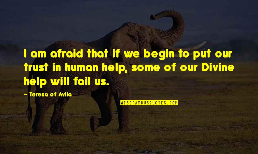 Not Afraid To Fail Quotes By Teresa Of Avila: I am afraid that if we begin to