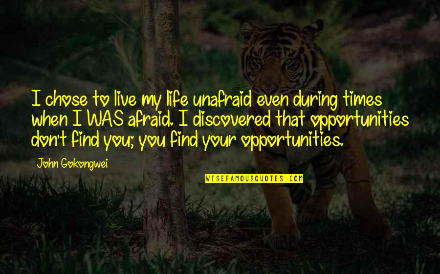 Not Afraid To Live Quotes By John Gokongwei: I chose to live my life unafraid even