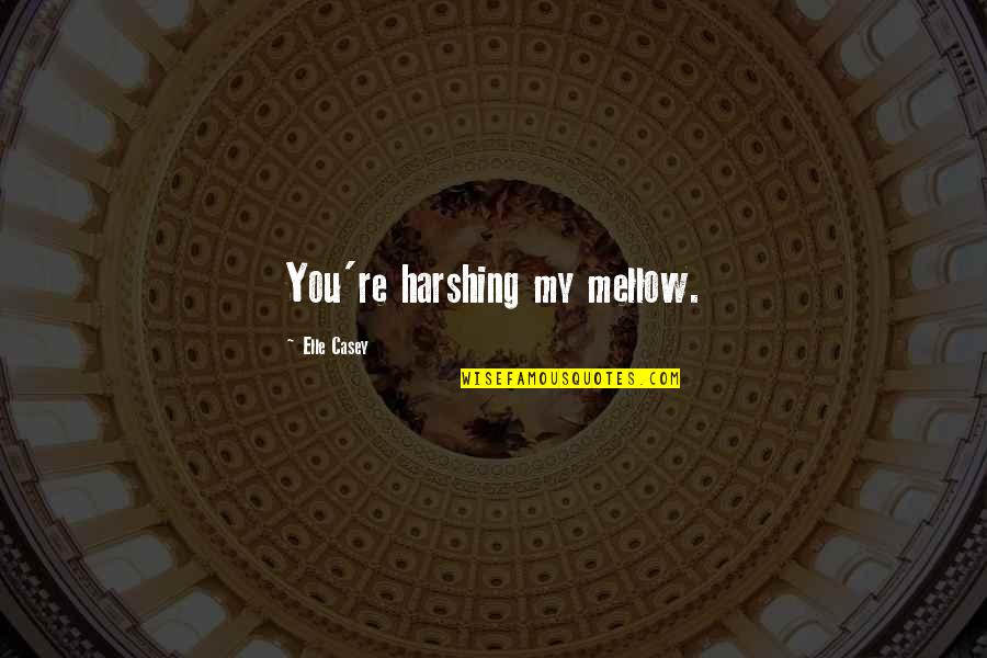Not Afraid To Speak My Mind Quotes By Elle Casey: You're harshing my mellow.