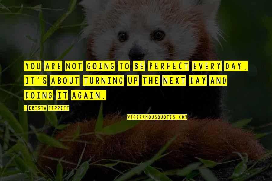 Not Again Quotes By Krista Tippett: You are not going to be perfect every