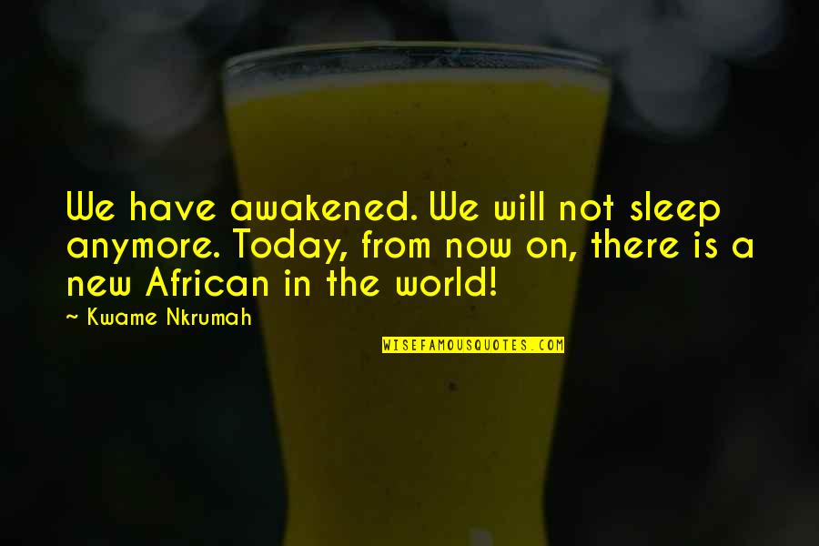 Not Against Abortion Quotes By Kwame Nkrumah: We have awakened. We will not sleep anymore.