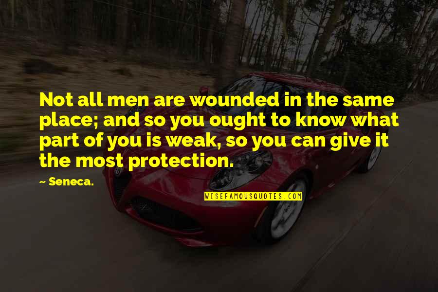 Not All Are The Same Quotes By Seneca.: Not all men are wounded in the same