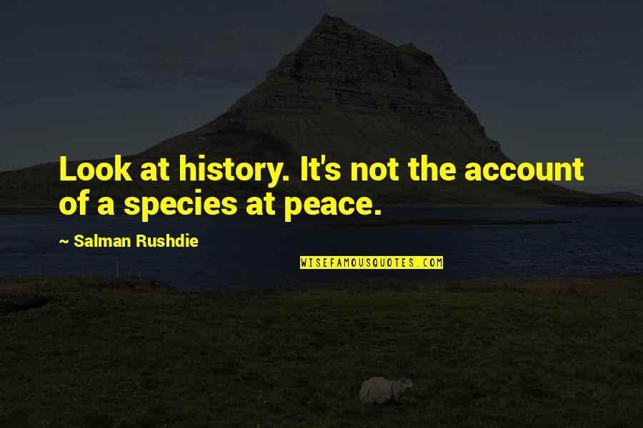 Not At Peace Quotes By Salman Rushdie: Look at history. It's not the account of