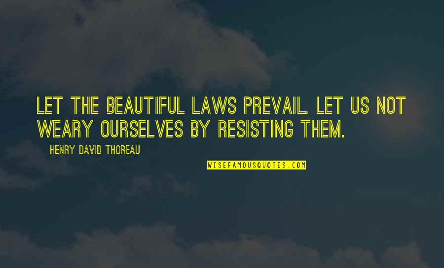 Not Beautiful Quotes By Henry David Thoreau: Let the beautiful laws prevail. Let us not