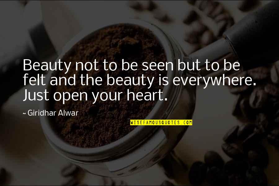 Not Beauty But Quotes By Giridhar Alwar: Beauty not to be seen but to be