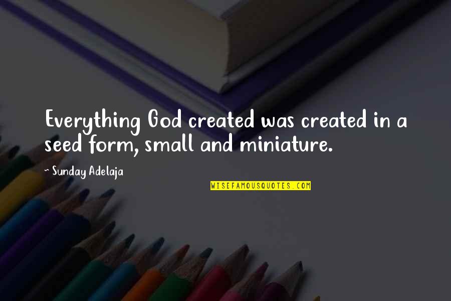 Not Being Able To Be Happy Quotes By Sunday Adelaja: Everything God created was created in a seed