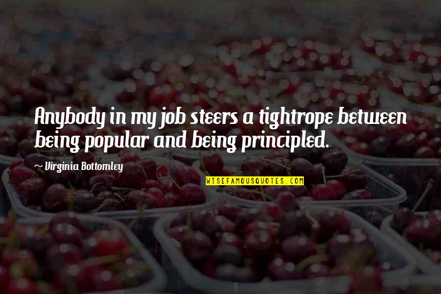 Not Being Popular Quotes By Virginia Bottomley: Anybody in my job steers a tightrope between