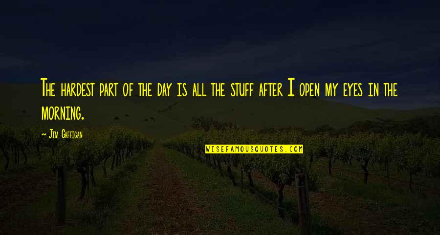 Not Being Serious In Relationships Quotes By Jim Gaffigan: The hardest part of the day is all