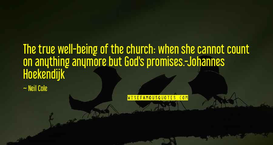 Not Being Sure Anymore Quotes By Neil Cole: The true well-being of the church: when she
