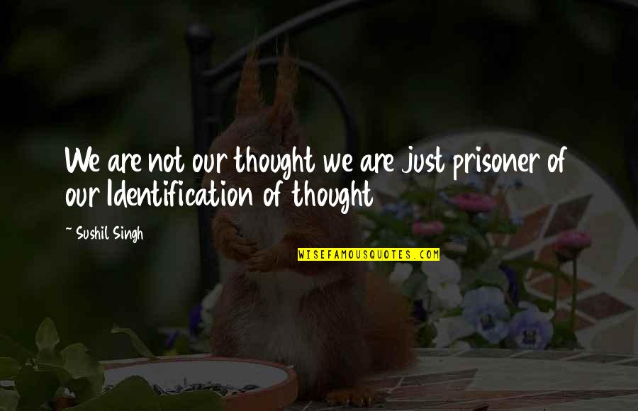 Not Being Thought Of Quotes By Sushil Singh: We are not our thought we are just