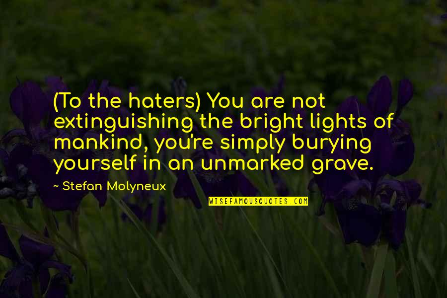 Not Bullying Quotes By Stefan Molyneux: (To the haters) You are not extinguishing the