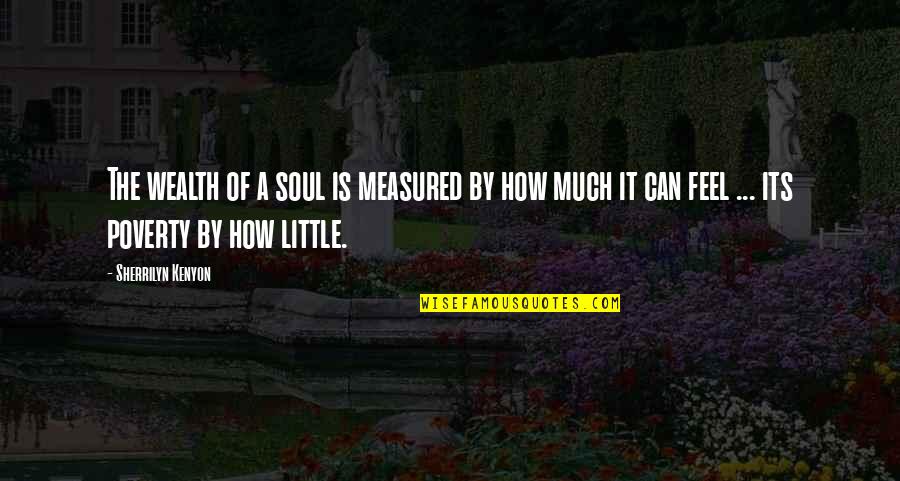 Not Caring About Death Quotes By Sherrilyn Kenyon: The wealth of a soul is measured by