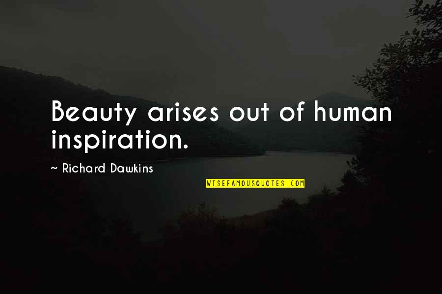 Not Caring About Losing A Friend Quotes By Richard Dawkins: Beauty arises out of human inspiration.