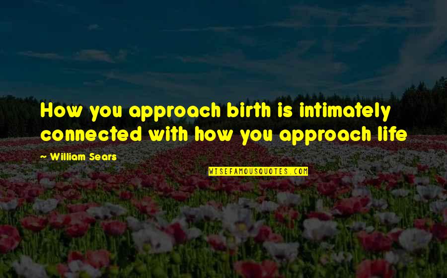 Not Caring Anymore And Moving On Quotes By William Sears: How you approach birth is intimately connected with