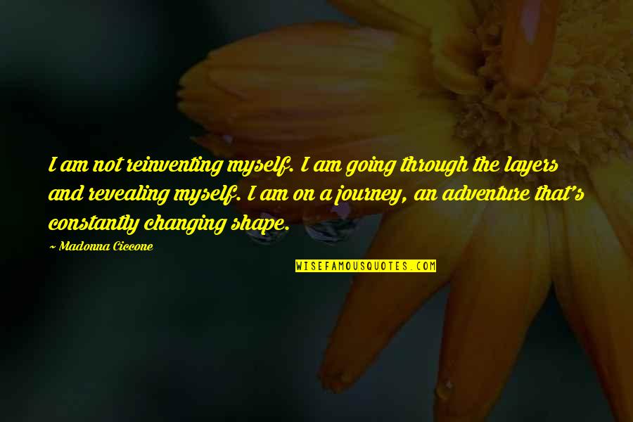 Not Changing Myself Quotes By Madonna Ciccone: I am not reinventing myself. I am going