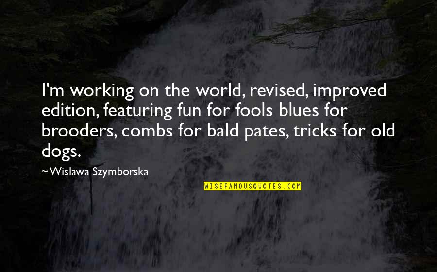 Not Cheating On Tests Quotes By Wislawa Szymborska: I'm working on the world, revised, improved edition,